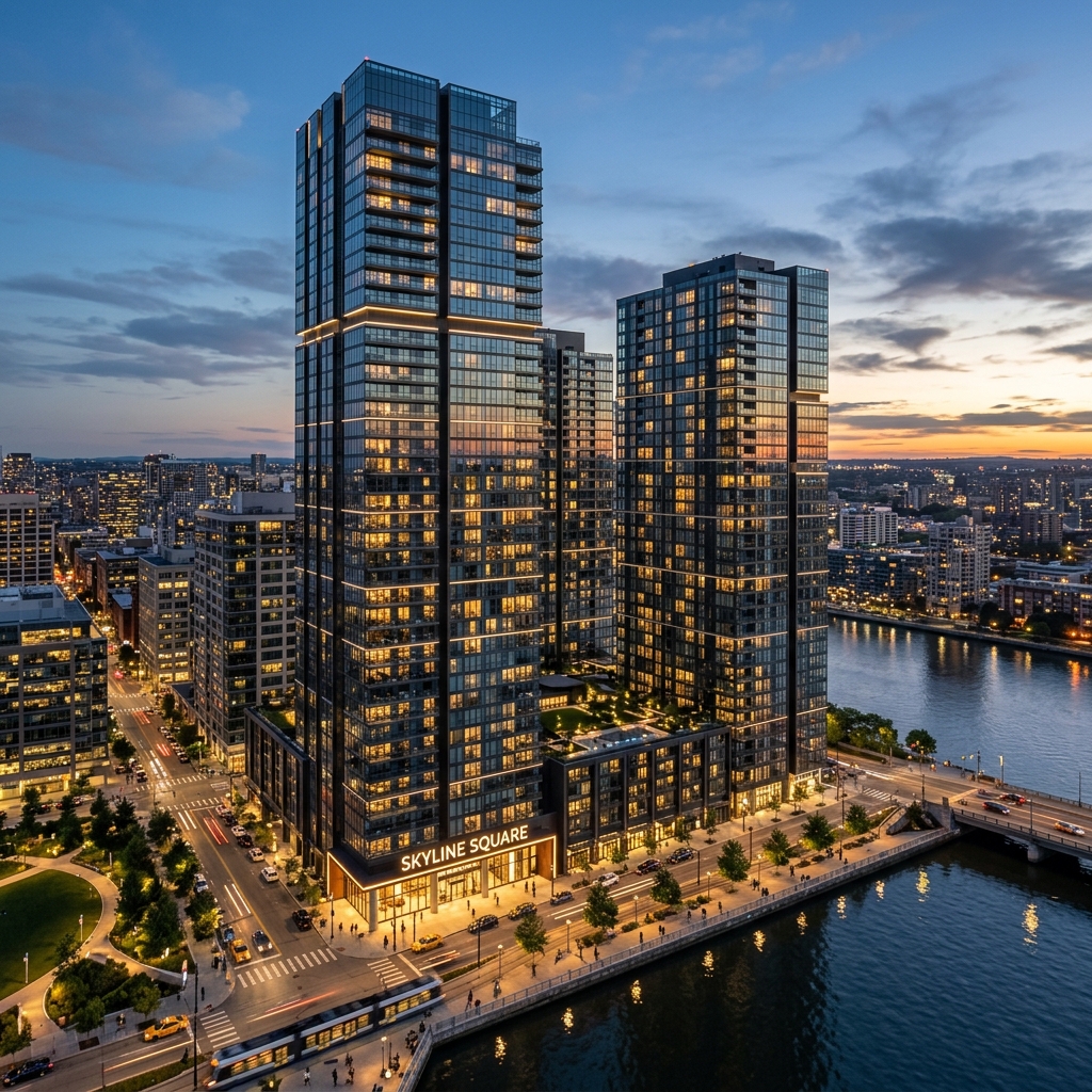Modern city skyline representing Lovek Ventures growth